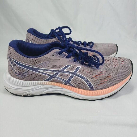 ASICS Running Shoes Women’s US 6 EU 37 Purple Grey Coral Lightweight Trainers - Picture 6 of 12